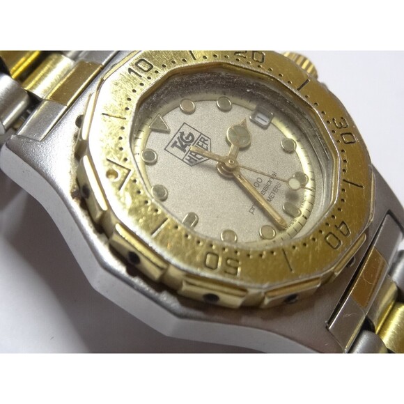 28mm TAG Heuer 3000 Professional 934.208 2Tone Gold Steel 200M Quartz Dive Watch - Picture 2 of 14